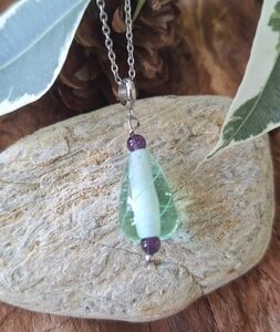 pendentif goutte vert émeraude